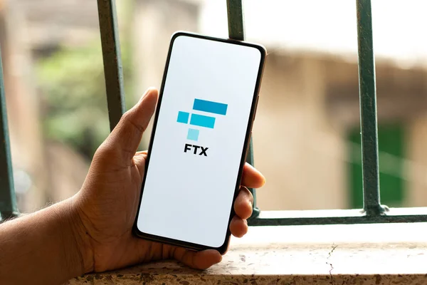 West Bangal, India - December 15, 2021 : FTX logo on phone screen stock image.