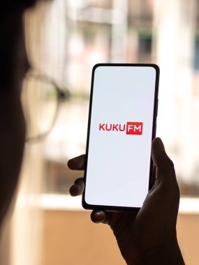 West Bangal, India - December 15, 2021 : KUKU FM logo on phone screen stock image.