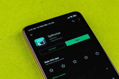West Bangal, India - January 7, 2022 : Splitwise logo on phone screen stock image.