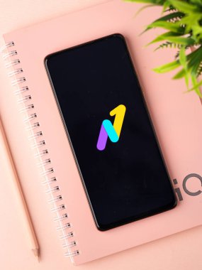 West Bangal, India - January 7, 2022 : Unfinance logo on phone screen stock image.