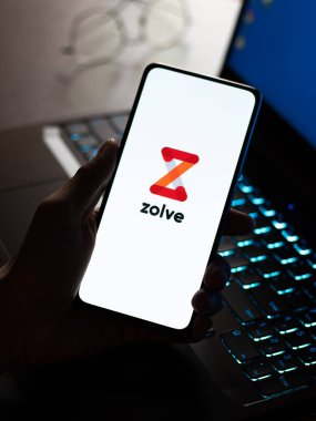 West Bangal, India - December 15, 2021 : Zolve logo on phone screen stock image.
