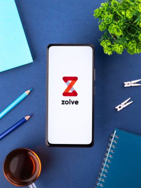 West Bangal, India - December 15, 2021 : Zolve logo on phone screen stock image.