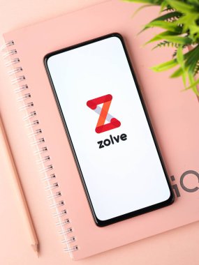 West Bangal, India - December 15, 2021 : Zolve logo on phone screen stock image.