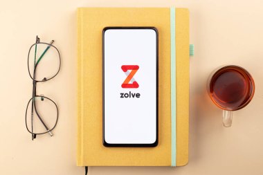 West Bangal, India - December 15, 2021 : Zolve logo on phone screen stock image.