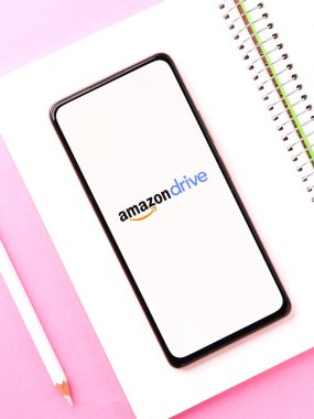 West Bangal, India - December 05, 2021 : Amazon Drive logo on phone screen stock image.