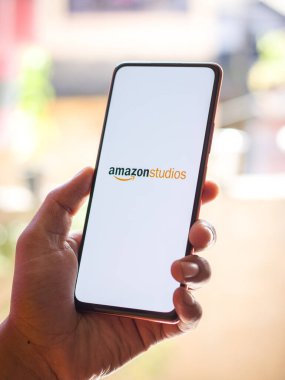 West Bangal, India - December 05, 2021 : Amazon Studios logo on phone screen stock image.