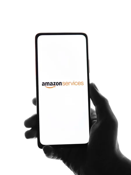 West Bangal India December 2021 Amazon Service Logo Phone Screen — Stockfoto