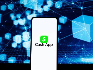 Batı Bangal, Hindistan - 4 Şubat 2022: Telefon ekranı görüntüsünde Cash App logosu.