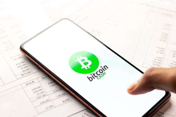 West Bangal Indien Februar 2022 Bitcoin Cash Logo Auf Dem — Stockfoto