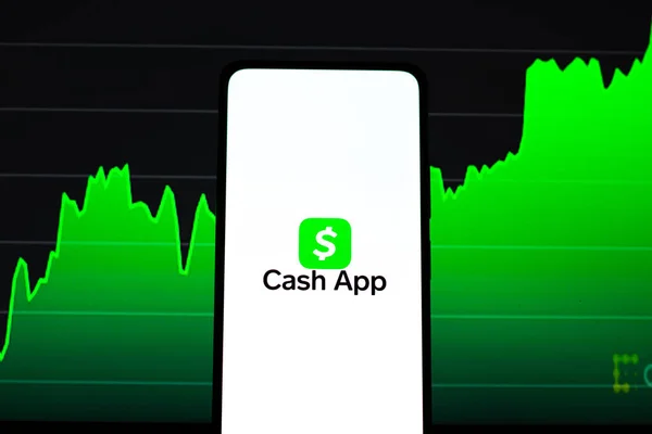 West Bangal India Február 2022 Cash App Logó Telefon Képernyőjén — Stock Fotó