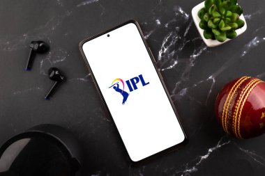 Batı Bangal, Hindistan - 18 Mart 2022: IPL Hindistan 'ın önde gelen lig logosu.