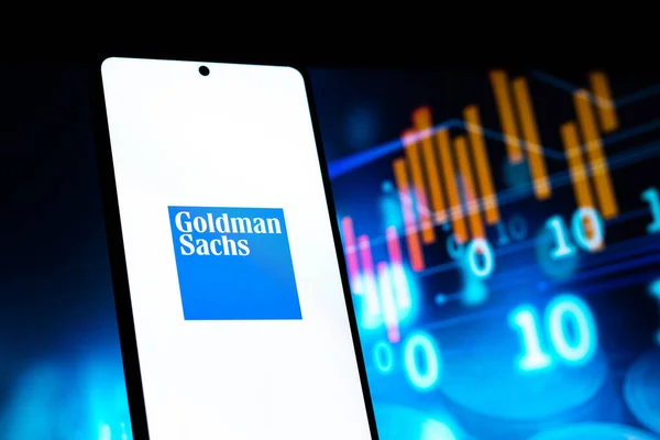 West Bangal India April 2022 Goldman Sachs Logo Phone Screen — Stock Photo, Image