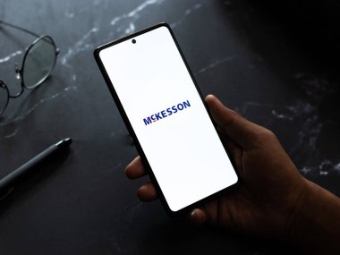 West Bangal, India - April 20, 2022 : McKesson logo on phone screen stock image.