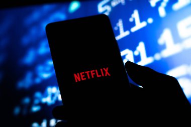 West Bangal, India - April 20, 2022 : Netflix on phone screen stock image.