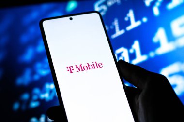 West Bangal, India - April 20, 2022 : T-Mobile on phone screen stock image.