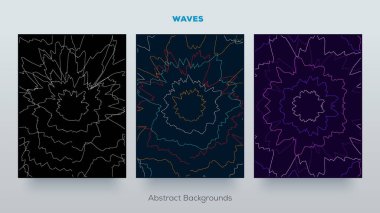 Renkli çizgiler ve kıvrımlar. Tasarım için soyut dinamik dalga çizgileri arka planı.