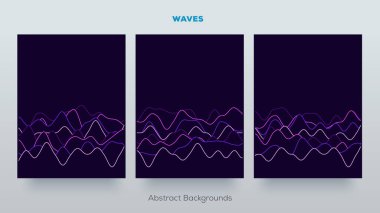 Renkli çizgiler ve kıvrımlar. Tasarım için soyut dinamik dalga çizgileri arka planı.