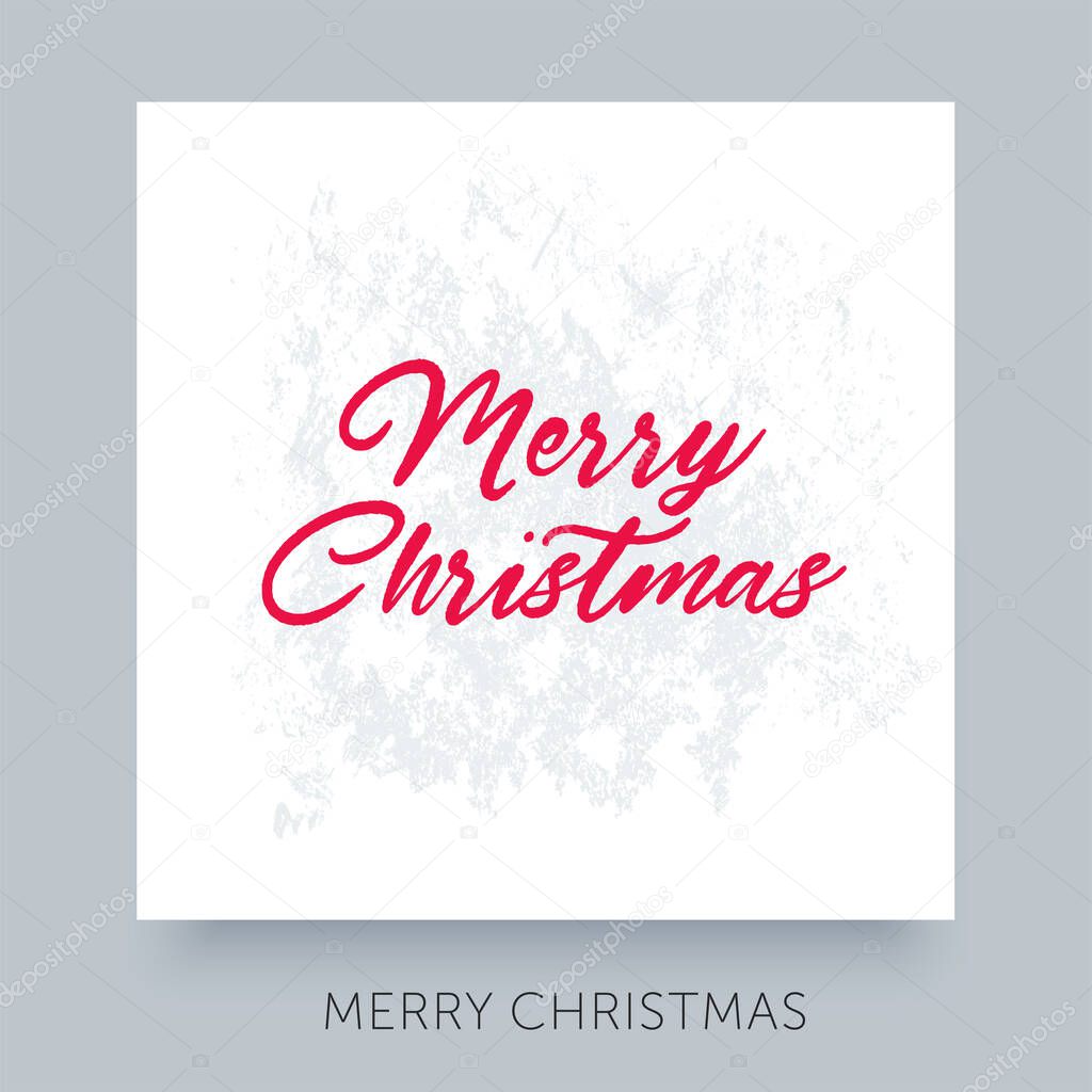 Merry Christmas calligraphic lettering design template. Creative calligraphy vector style. Text typography for winter holidays gift poster or banner.
