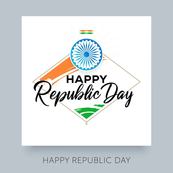 Happy Republic Day India Vektorillustration Gut Für Grußkarte Poster Und — Stockvektor