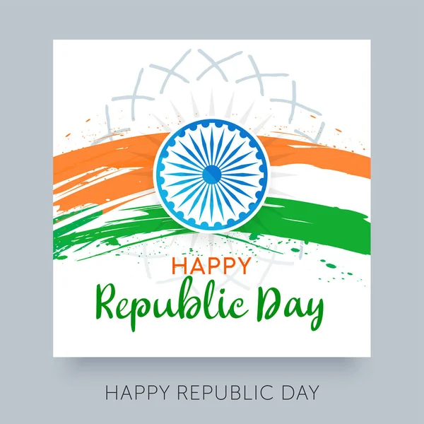 Happy Republic Day India Vektorillustration Gut Für Grußkarte Poster Und — Stockvektor