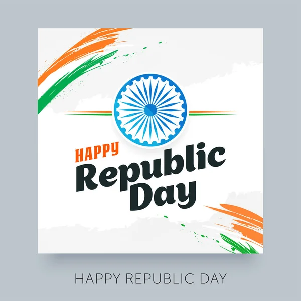 Boldog Köztársaság Napját India Vektor Illusztráció Üdvözlő Kártya Plakát Banner — Stock Vector