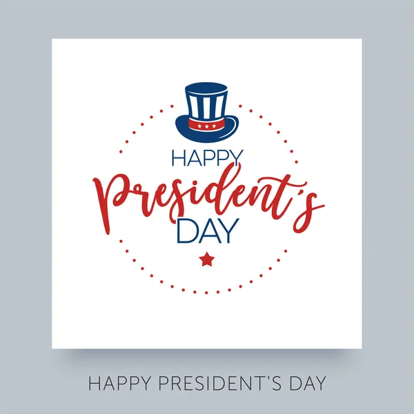 Happy President Day Calligraphic Celebration Text Federal Holiday Vector Design — 图库矢量图片#