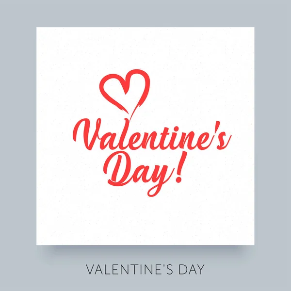 Happy Valentines Day Calligraphy Text Good Use Your Postcard Card — стоковый вектор