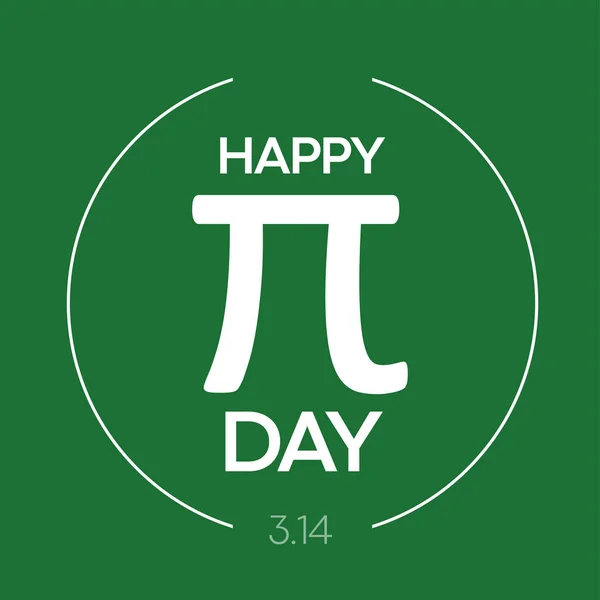 国际馅饼日 3月14日 数学常数 不合情理的数字 希腊字母 Pi签名 数字插图创意模板 快乐派日的概念 — 图库矢量图片#
