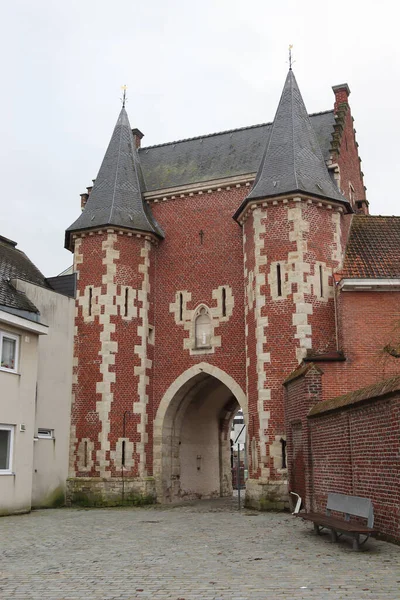 View Koepoort Ninove East Flanders Belgium 15Th Century Building Only — Stok fotoğraf