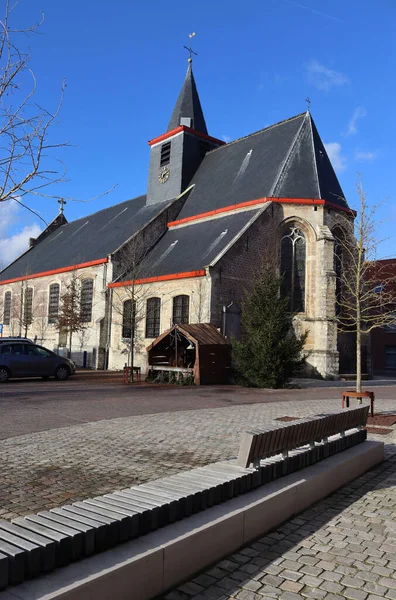 Iglesia San Martín Sint Martinuskerk Denderbelle Cerca Lebekke Flandes Oriental —  Fotos de Stock