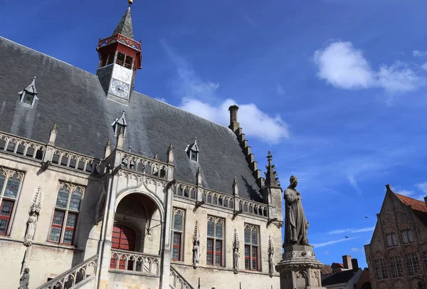 Vista Exterior Câmara Municipal Damme Perto Bruges Bélgica Edifício Histórico — Fotografia de Stock