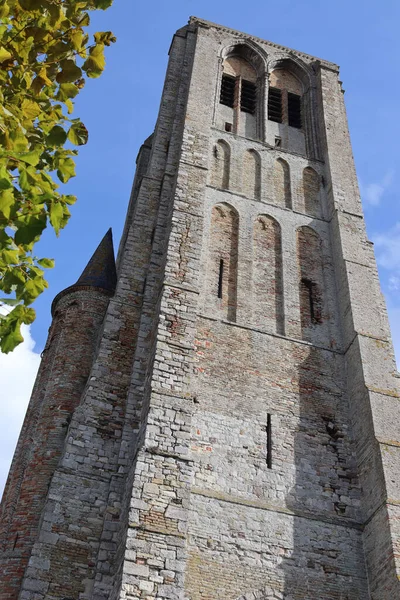 Vue Extérieure Tour Chuch Consommation Notre Dame Damme Flandre Occidentale — Photo
