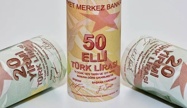 Oktober 2021 Izmir Türkei Fotos Der Türkischen Lira Auf Schwarzem — Stockfoto