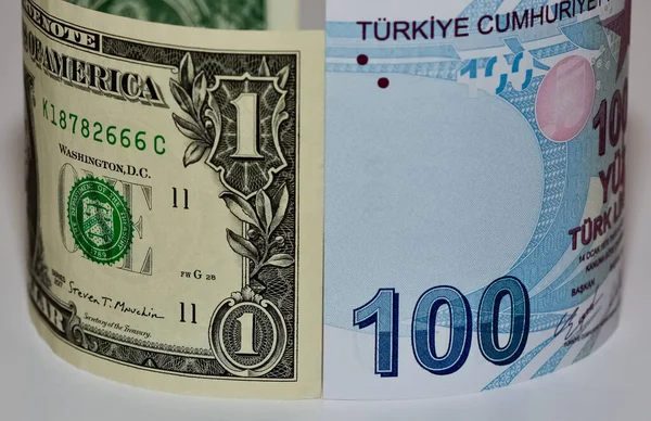 October 2021 Izmir Turkey Photos Turkish Lira Dollar News Photo — Stock Photo, Image