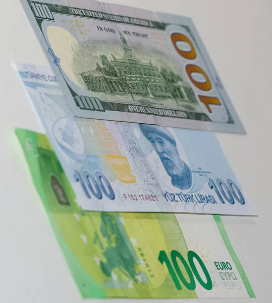 Mars 2021 Turkiet Bilder Turkiska Lira Euro Och Dollar Foto — Stockfoto