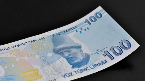 Oktober 2021 Izmir Türkei Bilder Der Türkischen Lira Auf Schwarzem — Stockfoto