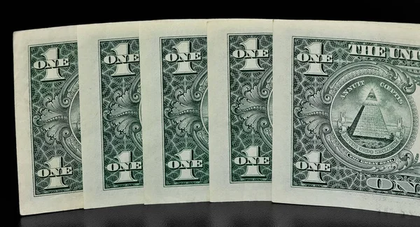 2021年10月28日伊兹密尔 黑色背景上的美元照片 供新闻用的照片 — 图库照片