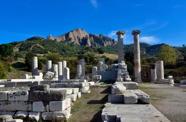 Tarihi Görüntüler Tapınaklar Mermer Sütunlar — Stok fotoğraf