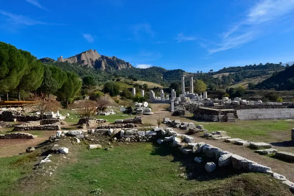 Tarihi Görüntüler Tapınaklar Mermer Sütunlar — Stok fotoğraf