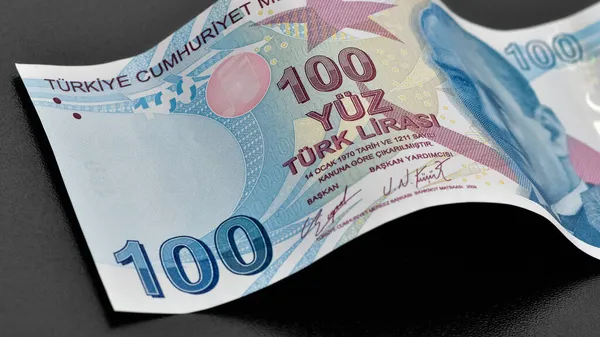 Oktober 2021 Izmir Kalkoen Foto Van Turkse Lira Een Zwarte — Stockfoto