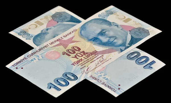 Oktober 2021 Izmir Kalkoen Foto Van Turkse Lira Een Zwarte — Stockfoto