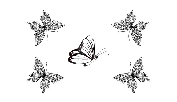 나비가 배경에 그림을 그리고 있습니다 — 스톡 사진