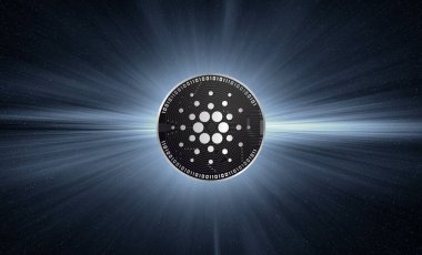 Cardano madeni para sanal para birimi görüntüleri. 3d illüstrasyon.