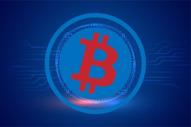 Bitcoin sanal para birimi görüntüleri. 3d illüstrasyon