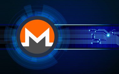 Monero sanal para birimi görüntüleri. 3d illüstrasyon