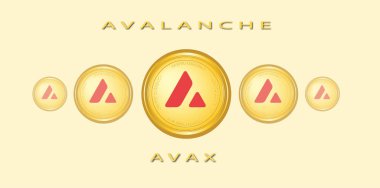 Çığ sanal para birimi görüntüleri. 3d illüstrasyon.