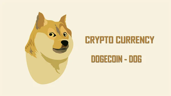 狗腿子加密货币标志 3D绘图 — 图库照片