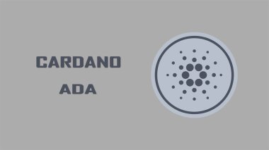 Cardano sanal para birimi görüntüleri. 3d çizimler.