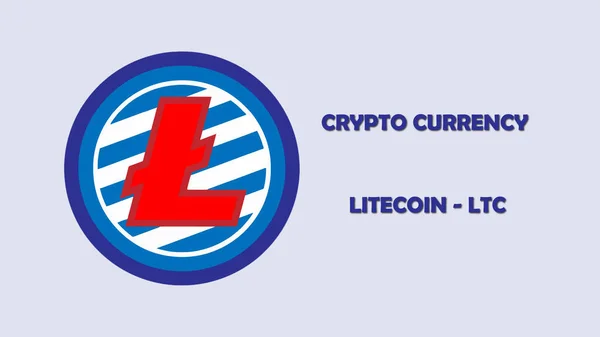 Litecoin Immagine Valuta Virtuale Sfondo Blu Illustrazioni — Foto Stock