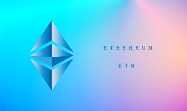 dijital arka planda ethereum sanal para birimi resimleri. 3d illüstrasyon.